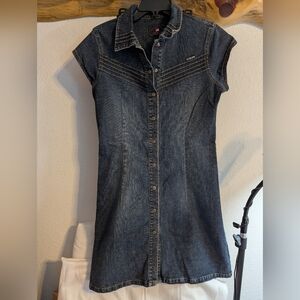 U.S.Polo Assn. Denim Short Sleeve Front Snap Dress Size 11/12